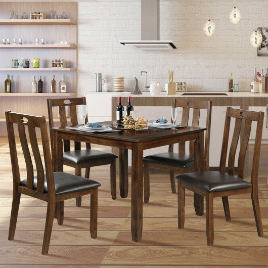 Costway 5-Piece Wood Dining Table Set