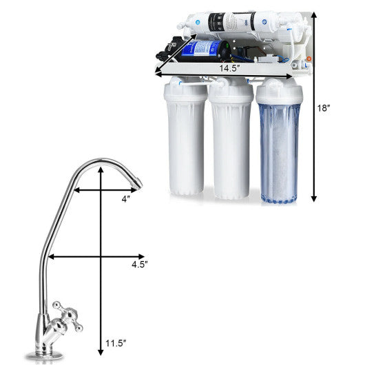 Costway 5-Stage Ultra Safe Reverse Osmosis Drinking Water Filter