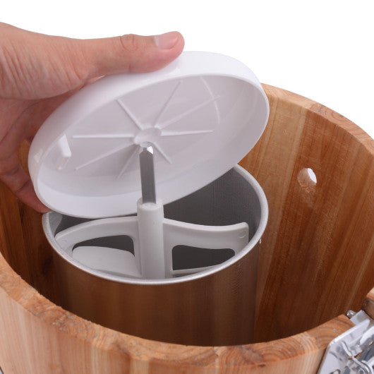 Costway 6 Quart Wooden Bucket Electric Ice Cream Freezer Maker