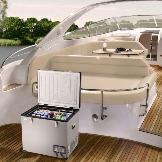 Costway 63-Quart Portable Electric Car Cooler Refrigerator Freezer