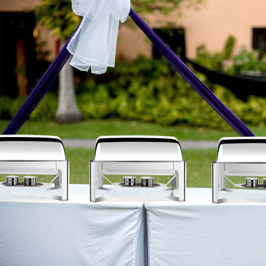 Costway 9 Quart Stainless Steel Roll Top Chafing Dish