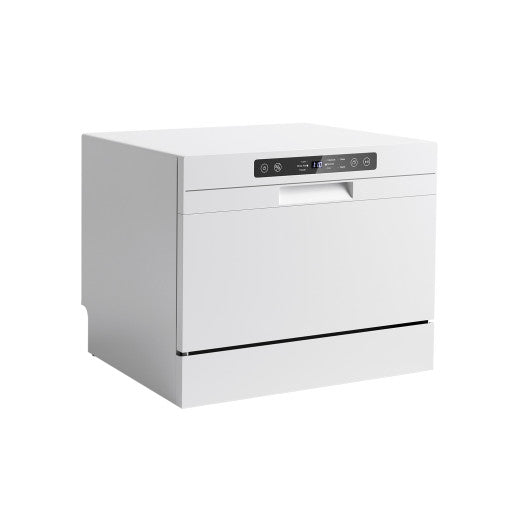 Costway Compact Countertop Dishwasher with 6 Place Settings and 5 Washing Programs