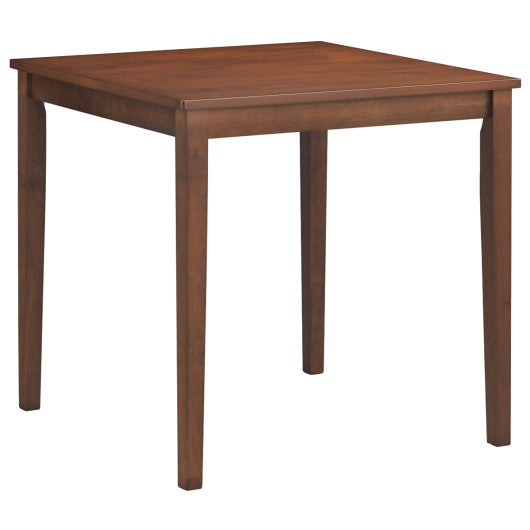 Costway Dining Table Mid Century Square with Solid Wooden Legs