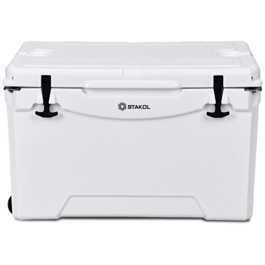 Costway Heavy Duty 80 Quart Cooler 2 Wheels Ice Chest