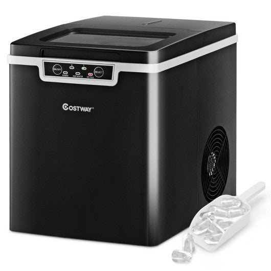 Costway Ice Maker Machine with Scoop & Basket Black