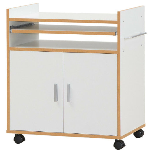 Costway Kitchen Island on Wheels with Removable Shelf and Towel Rack