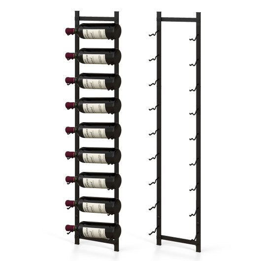 Costway Large Rust proof Wall Mounted Wine Rack for 6 or 9 Bottles