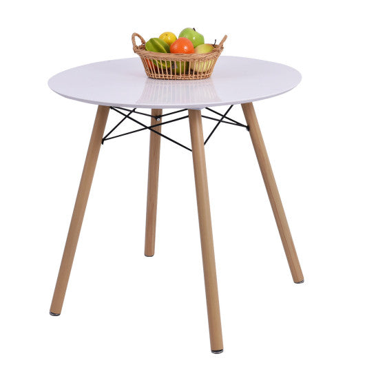 Costway Modern Round White Dining Table