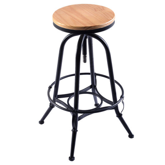 Costway Set of 2 Adjustable Vintage Bar Stools