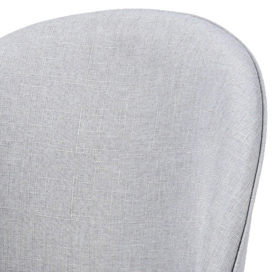 Costway Set of 4 Gray Fabric Cushion Seat Accent Arm Dining Chairs
