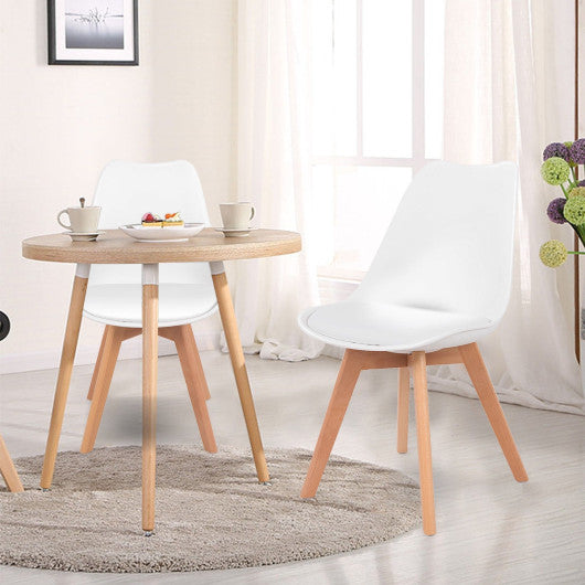 Costway Set of 4 Mid Century Armless Dining Chairs