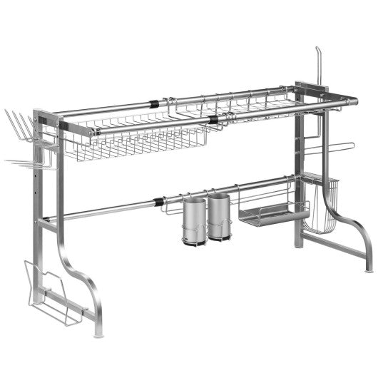 Costway Adjustable Dish Drainer Kitchen Organizer – Kitchen Oasis