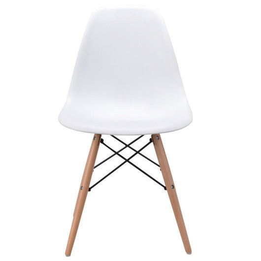 Costway White Dining Side Armless Accent Chair