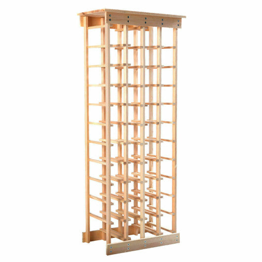 Costway Wooden Wine Holder Bottle Rack for 44 Bottles