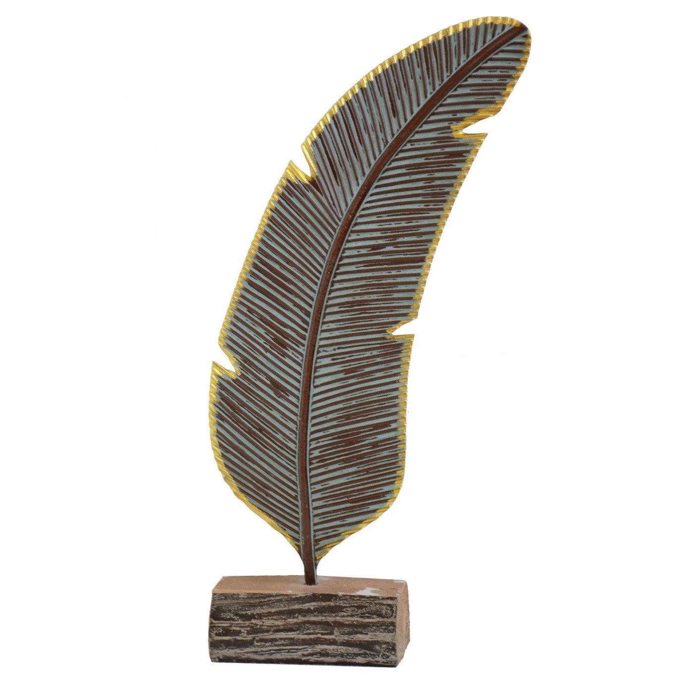 Crestview Collection 10" x 4" x 20" Rustic Aluminum Table Accessory In Gold and Brown Finish