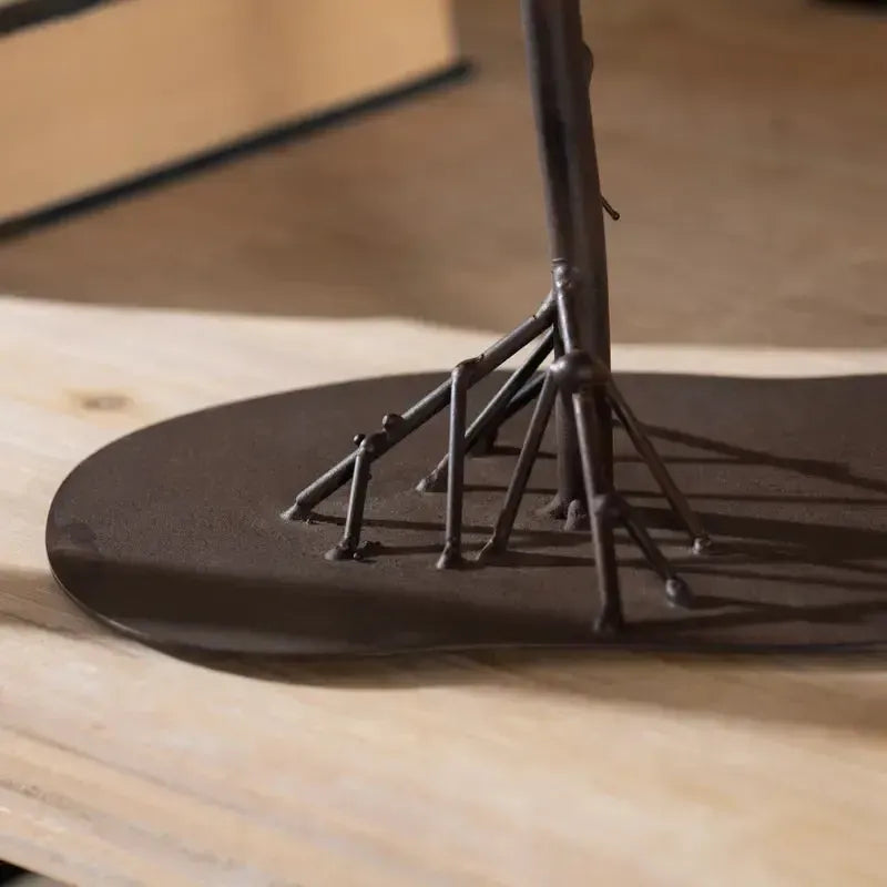 Crestview Collection 18" & 12" 2-Piece Rustic Metal Windy Woods Tree Sculpture In Antique Metal Finish