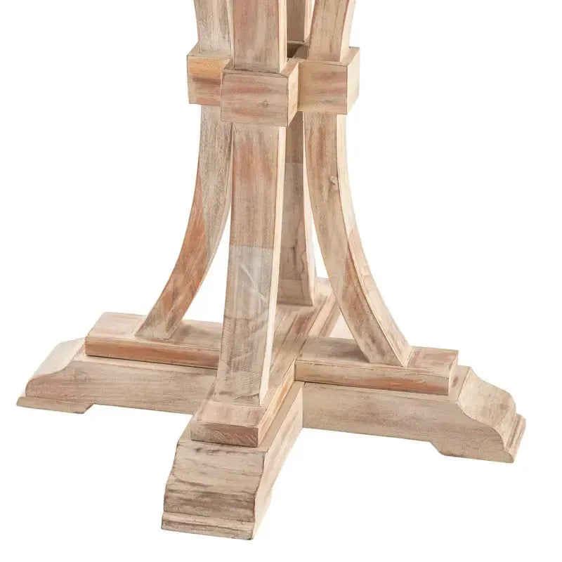 Crestview Collection Bengal Manor 32" x 32" x 31" Rustic Mango Wood Accent Table In Light Brown Finish