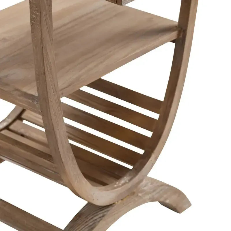 Crestview Collection Blondelle 20" x 16" x 30" Rustic Wood Accent Table In Blond Wood Finish