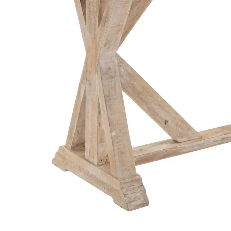 Crestview Collection Daphne 54" x 32" x 31" Rustic Unfinished Wood Console Table