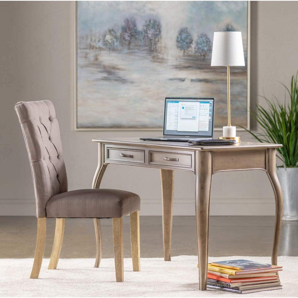 Crestview Collection Faulkner 44" x 22" x 30" Traditional Wood Writing Desk In Brown Finish