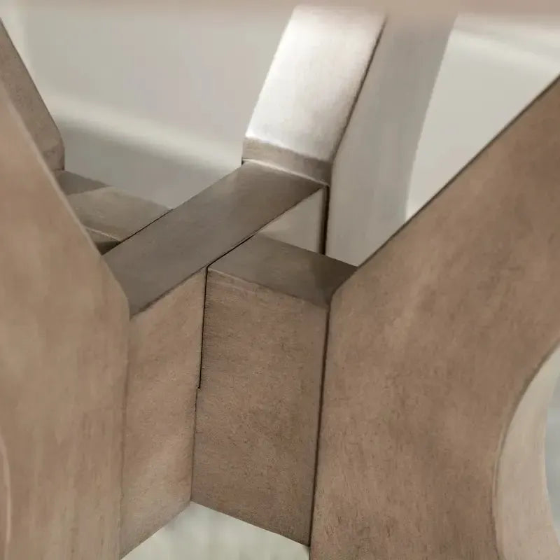 Crestview Collection Hawthorne Estate 18” x 14” x 28” Transitional Maple Driftwood Round Accent Table In Gray Wash Finish