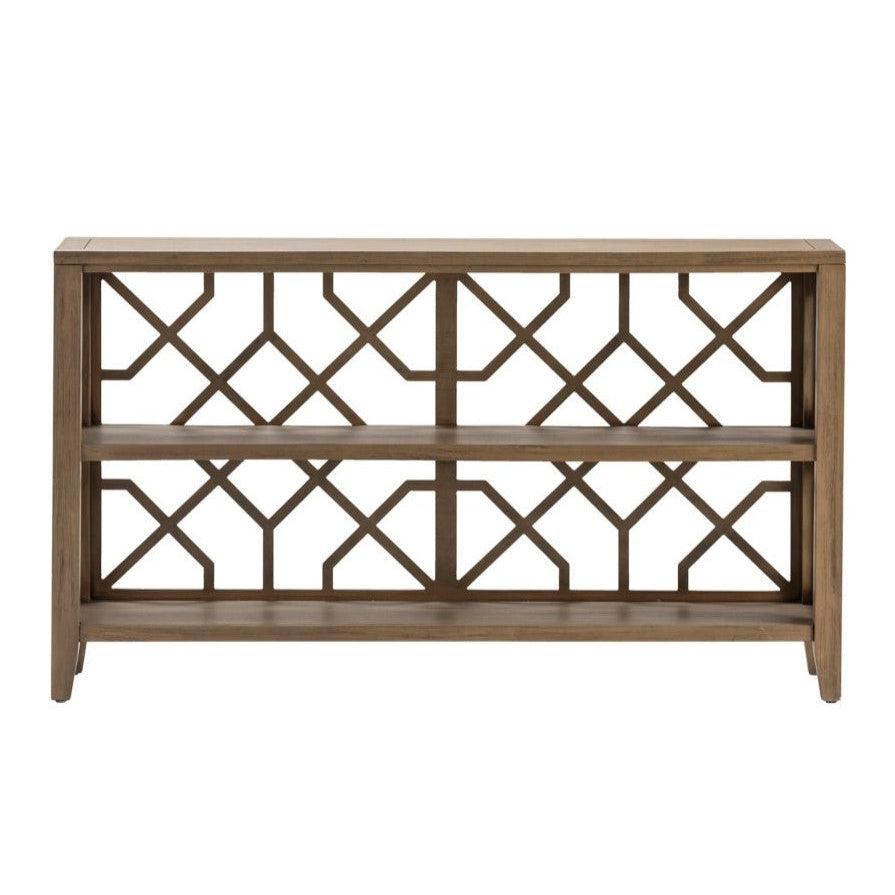 Crestview Collection Hawthorne Estate 56" x 13" x 32" Traditional Wood Open Fretwork Console In Dayton Finish