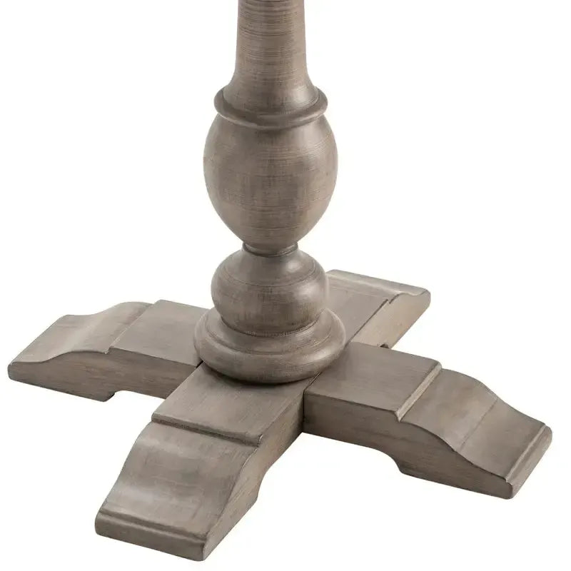 Crestview Collection Pembroke 28" x 28" x 28" Occasional Plantation Recycled Pine Round Accent Table In White Wash Finish