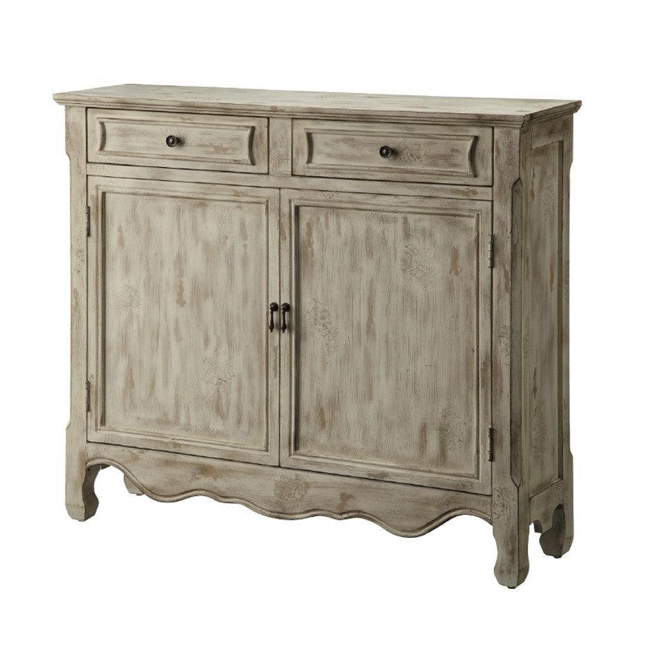 Crestview Collection Porter 41" x 11" x 36" Traditional Wood Console Table In Distressed Brown Finish