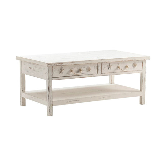Crestview Collection Seaside 48" x 26" x 20" Ocassional Wood Cocktail Table
