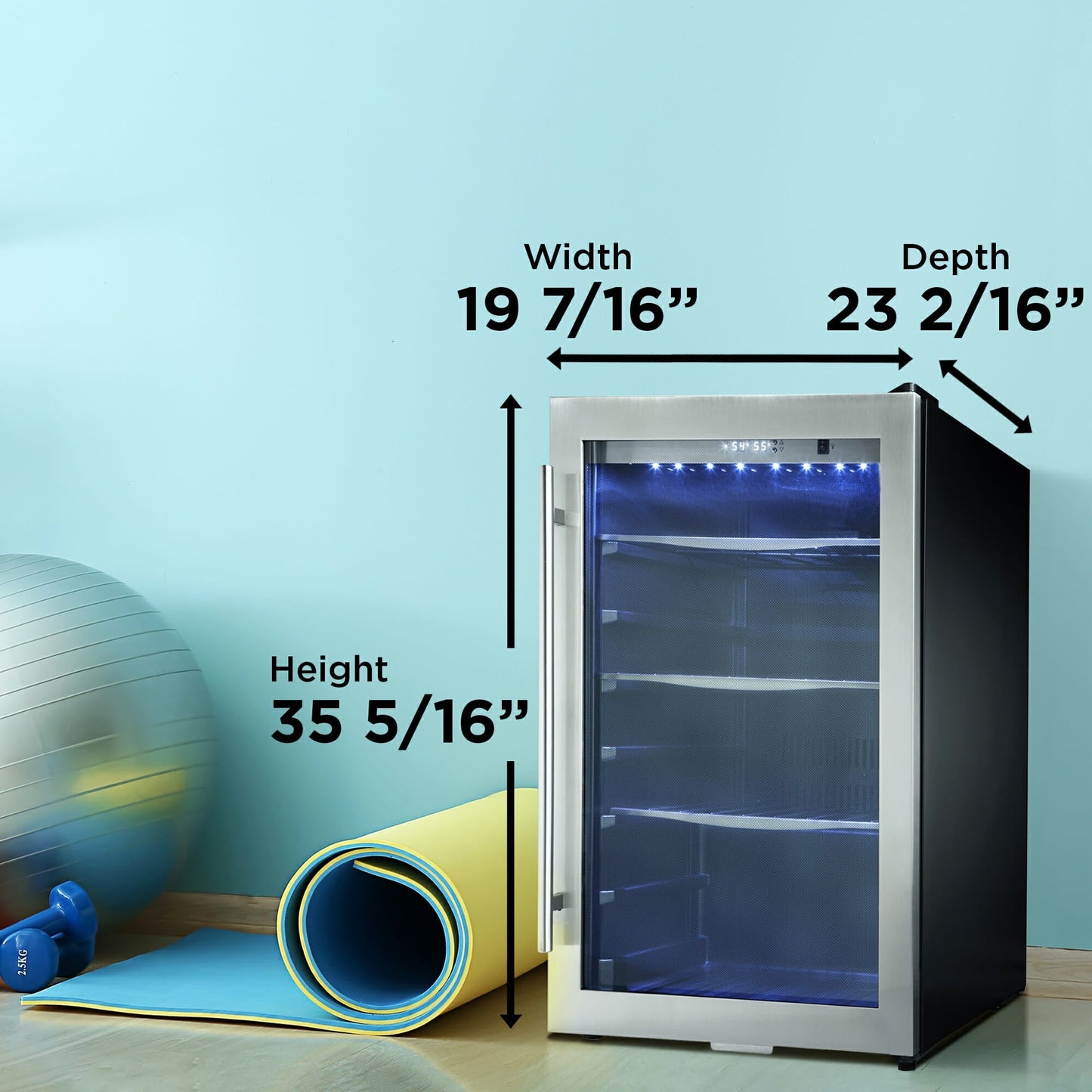 Danby 116L Stainless Steel Free-Standing Beverage Cooler - DBC434A1BSSDD