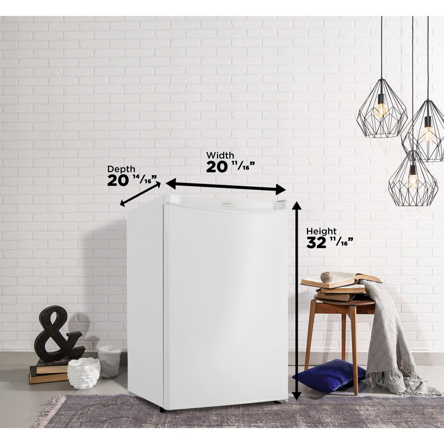 Danby 124L White Compact Fridge - DAR044A4WDD