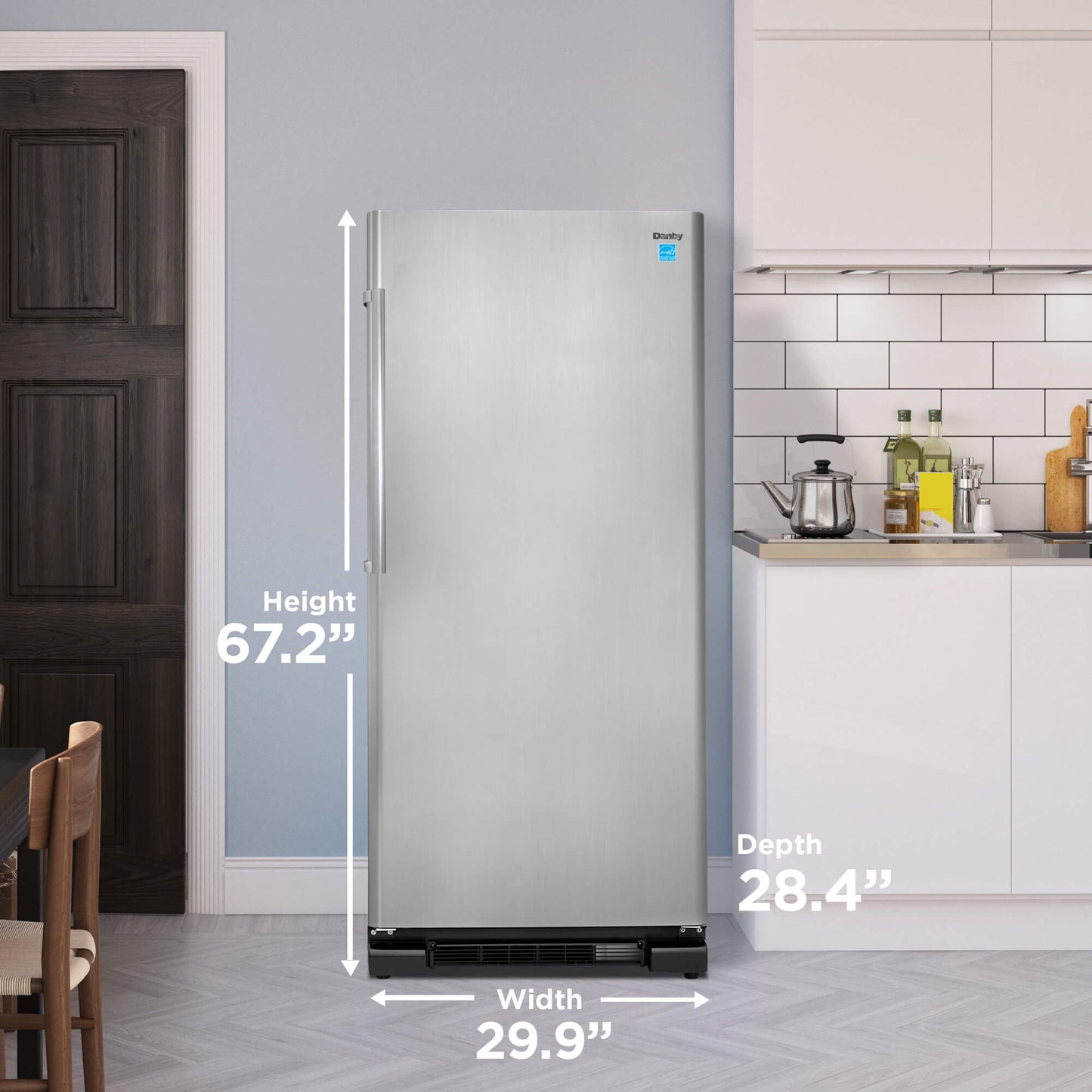Danby 17 CuFt. Stainless Steel Designer Apartment Size Fridge - DAR170A3BSLDD
