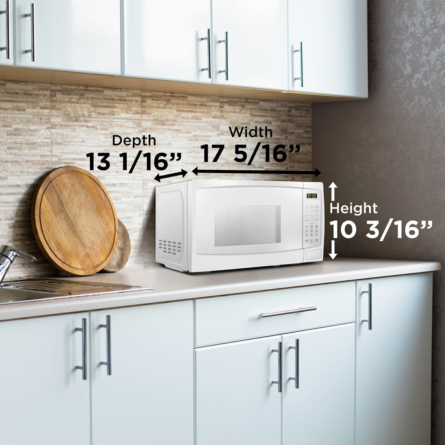 Danby 17" White Countertop Microwave - DBMW0720BWW