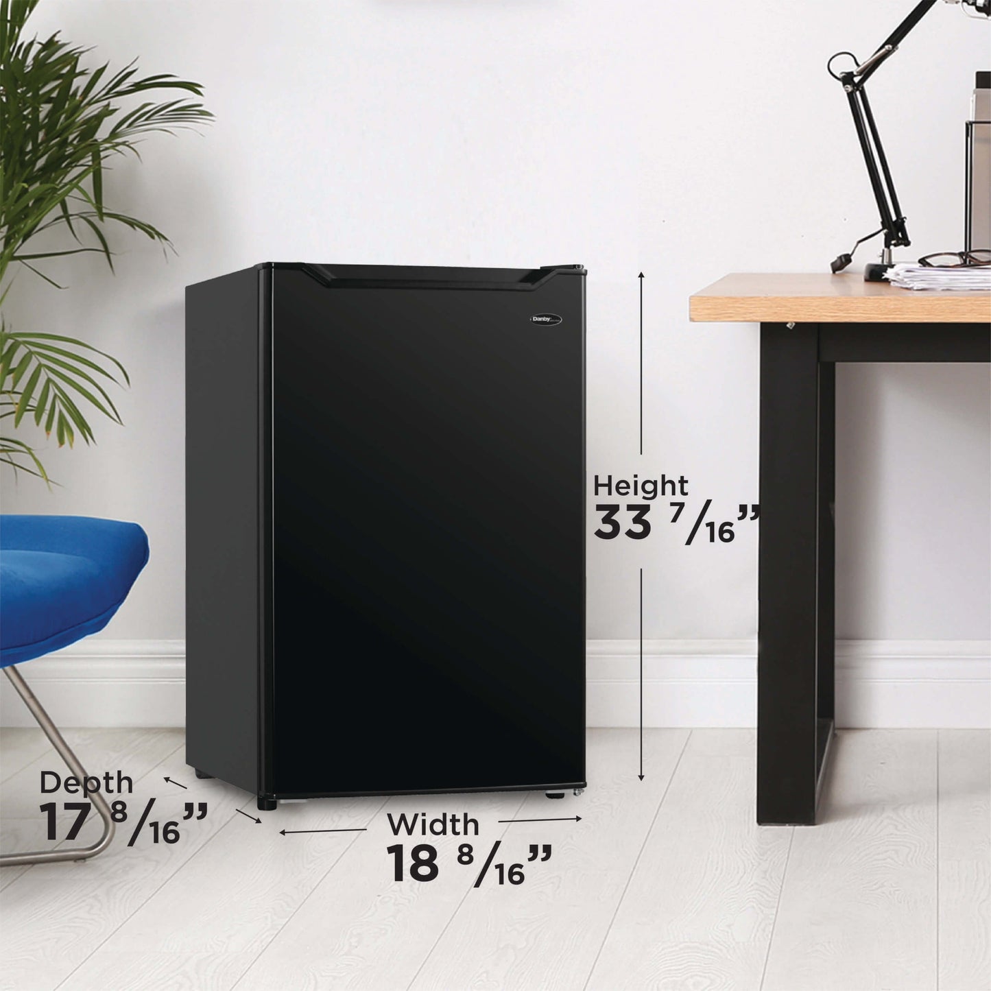 Danby 93L Black Compact Fridge - DCR033B1BM
