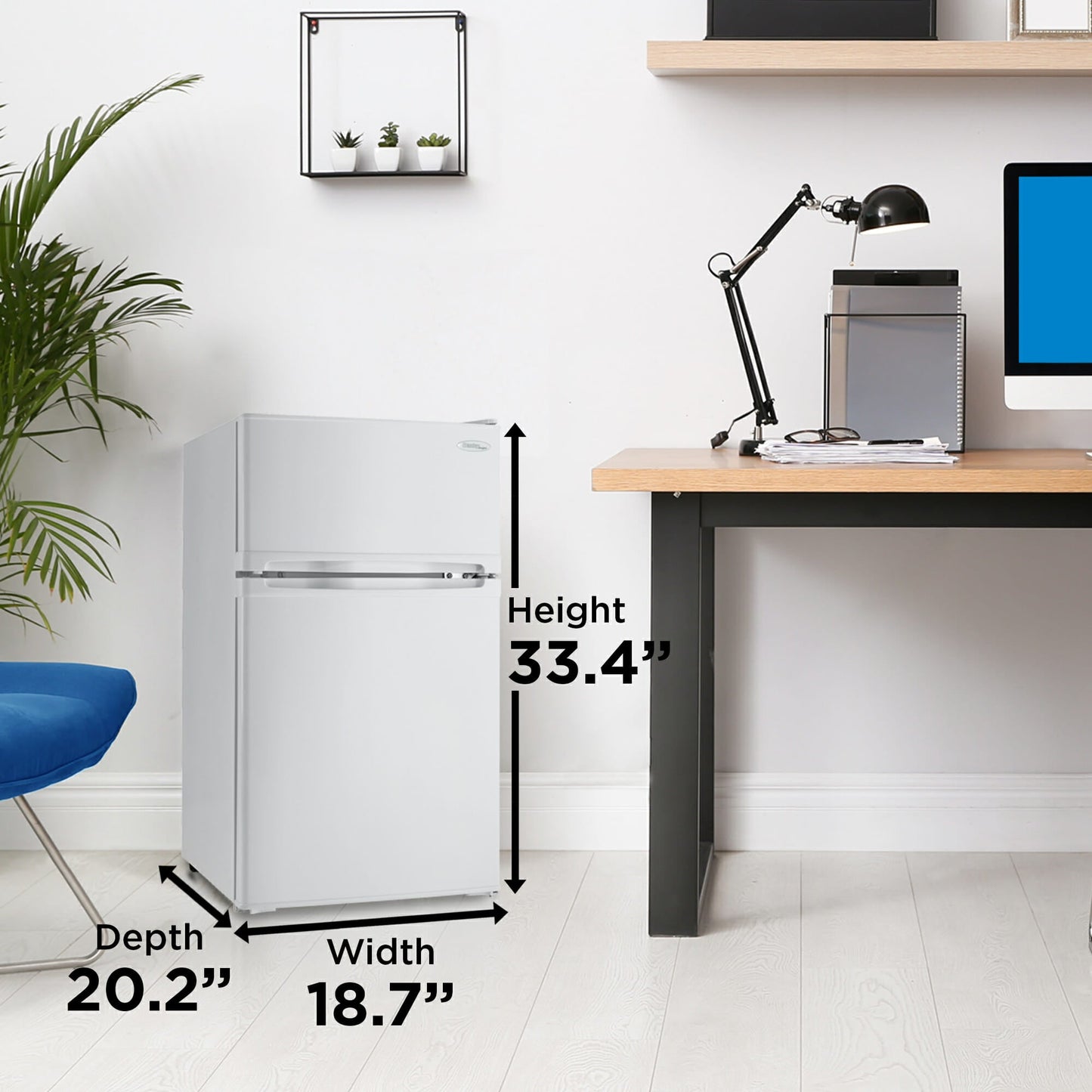 Danby Designer 87L White 2-Door Compact Fridge - DCR031B1WDD