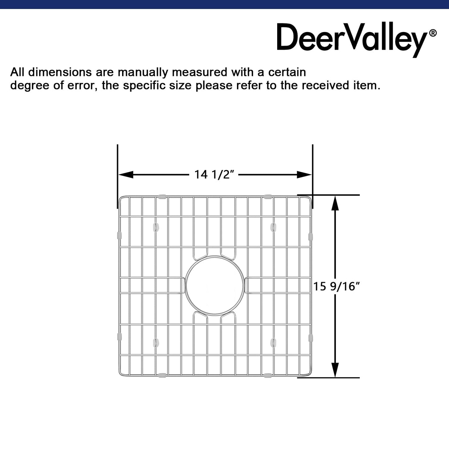 DeerValley 14" x 16" DV-K503G09 Stainless Steel Kitchen Sink Grid (Compatible with DV-1K503)