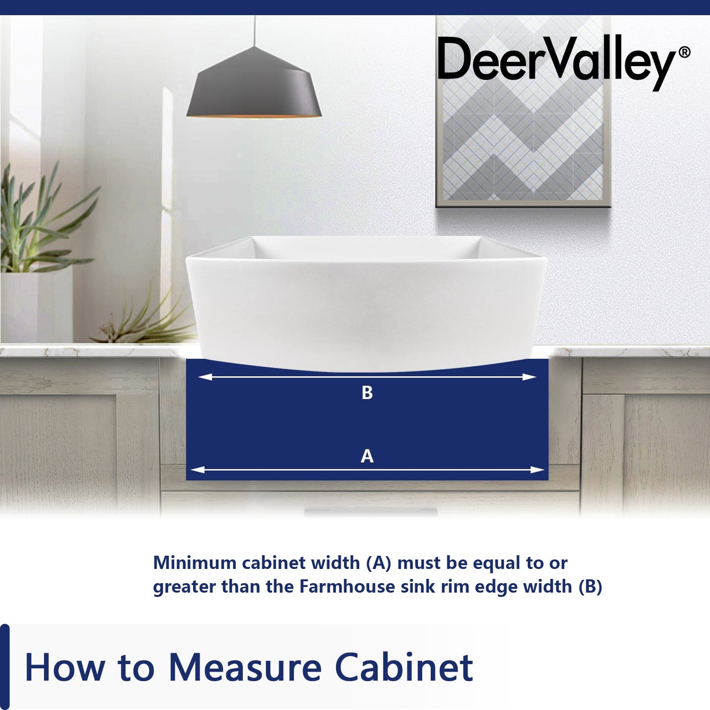 DeerValley Grove 30" Single Bowl Rectangular White Corrosion-Resistant Farmhouse Kitchen Sink With Basket Strainer Drain and Grid