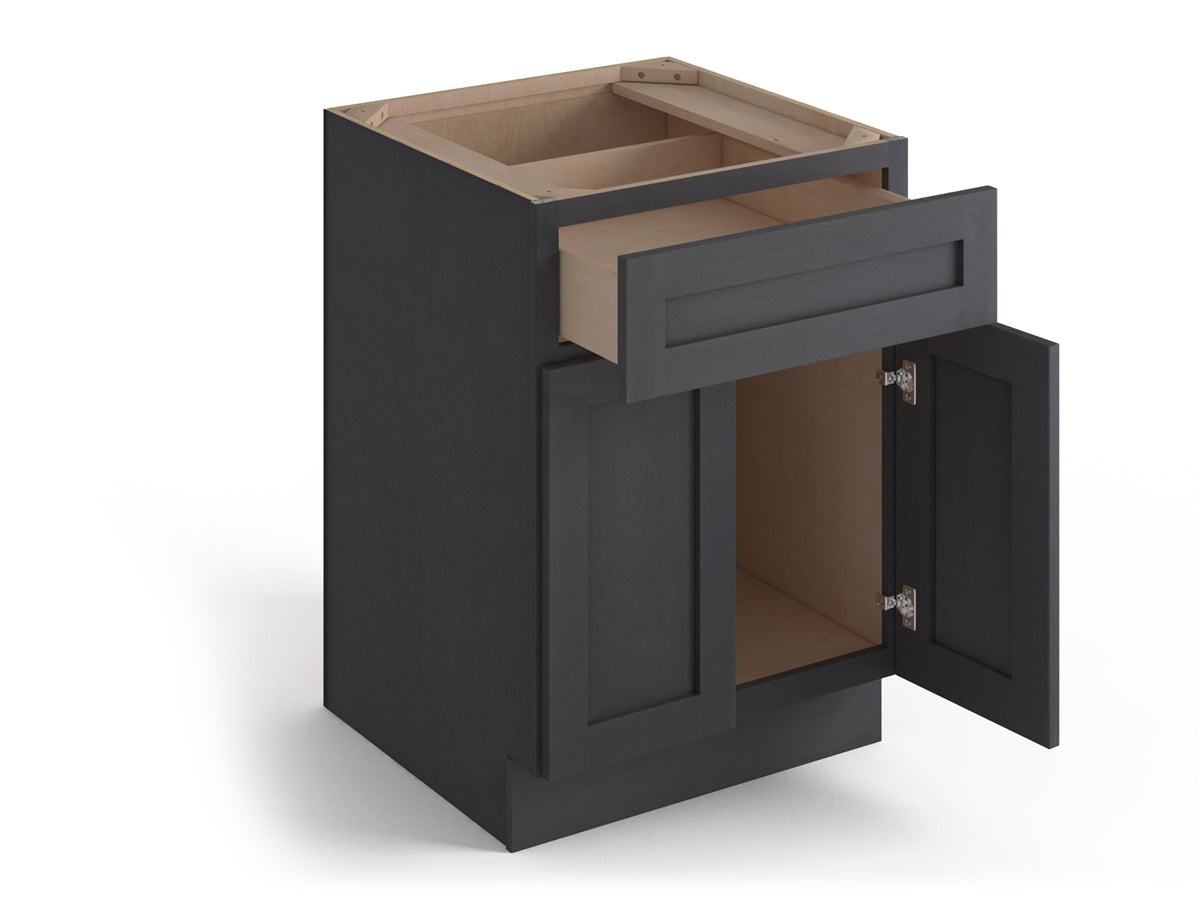 Domain Cabinets BC27-VIG-VW Valleywood 27" x 35" With 2 Doors and 1 Drawer Dusky Gray Wooden Base Cabinet