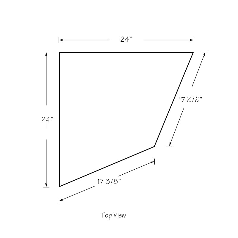 Domain Cabinets BEC24-AIW-SD Alton 24" x 24" With 2 Doors Ivory White Wooden Angle End Base Cabinet