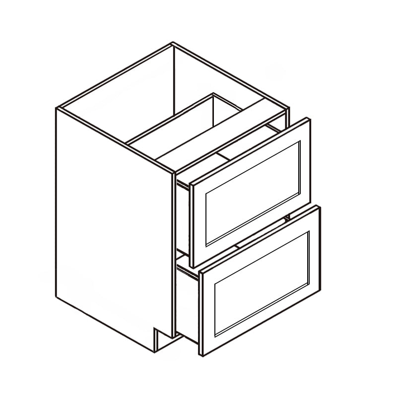 Domain Cabinets Impression 30" x 35" With 2 Drawers Rustic Oak Wooden Shaker Base Drawer