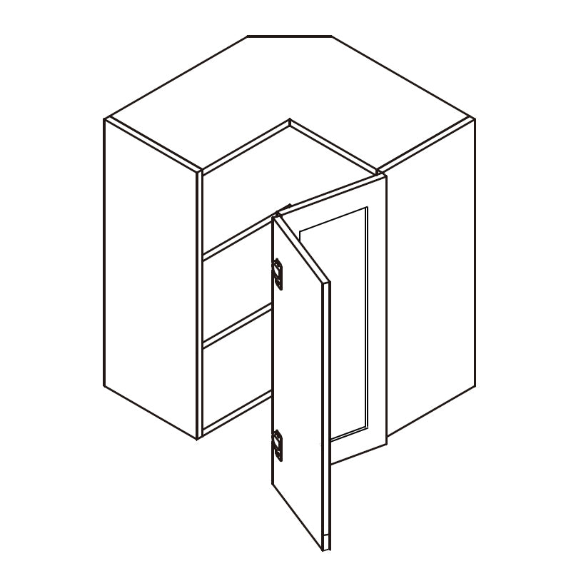 Domain Cabinets Jersey 24" x 36" With 1 Door and 2 Shelves White Wooden Shaker Wall Easy Reach Cabinet