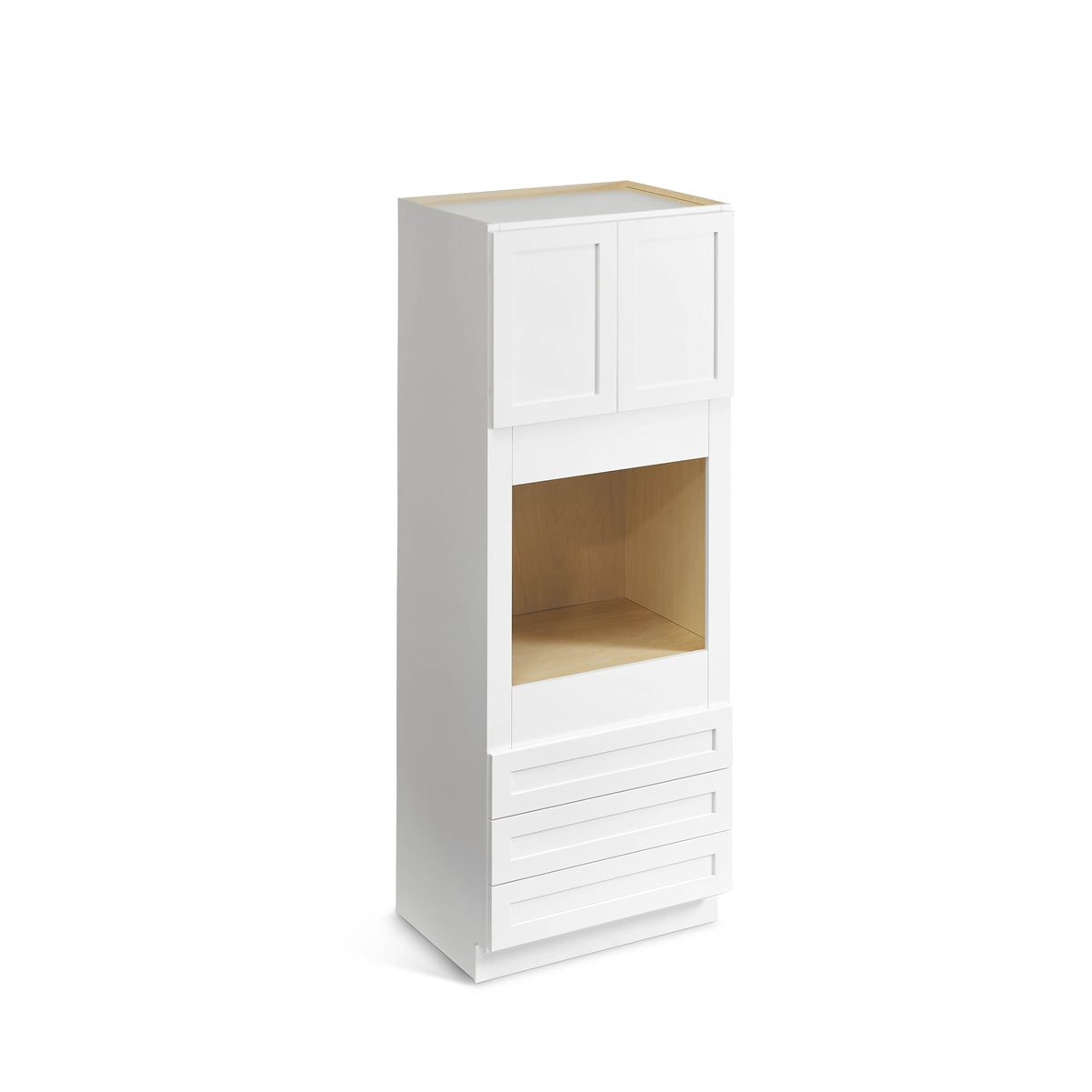 Domain Cabinets OC3396SD-SFPW-VW Valleywood 33" x 96" With 2 Doors and 3 Drawers White Wooden Oven Cabinet