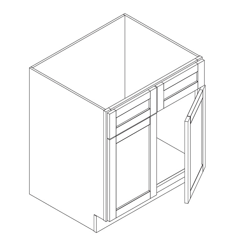 Domain Cabinets SB36-SFPG-VW Valleywood Shaker 36" x 35" With 2 Doors Gray Wooden Sink Base Cabinet