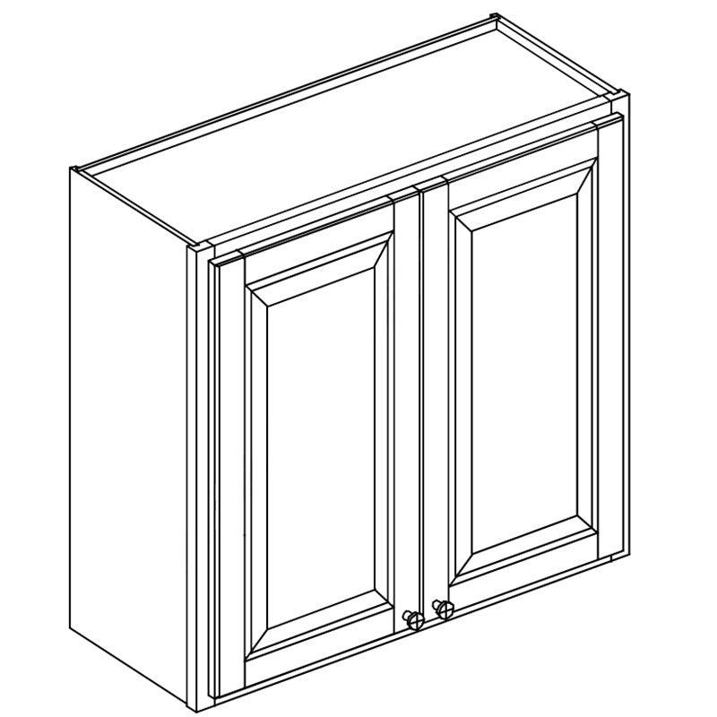 Domain Cabinets W3040-AMO-BK American 30" x 40" With 2 Doors Oak Wooden Wall Cabinet