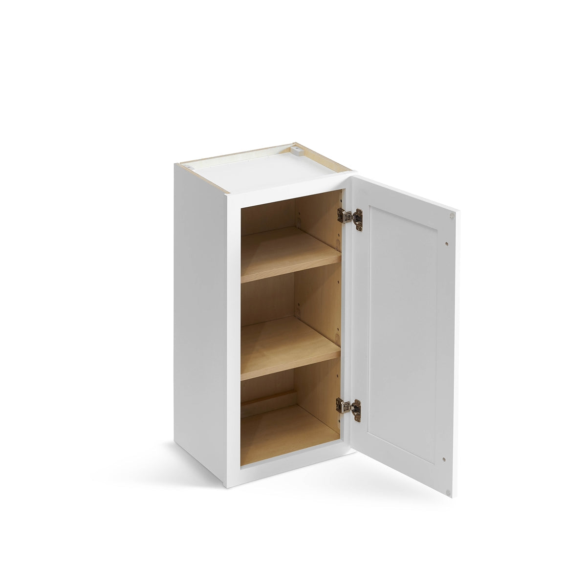 Domain Cabinets WC2136-SFPW-VW Valleywood 21" x 36" With 1 Door and 2 Shelves White Wooden Wall Cabinet