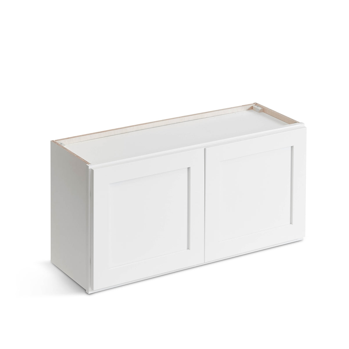 Domain Cabinets WC3618-SFPW-VW Valleywood 36" x 18" With 2 Doors White Wooden Wall Bridge Cabinet