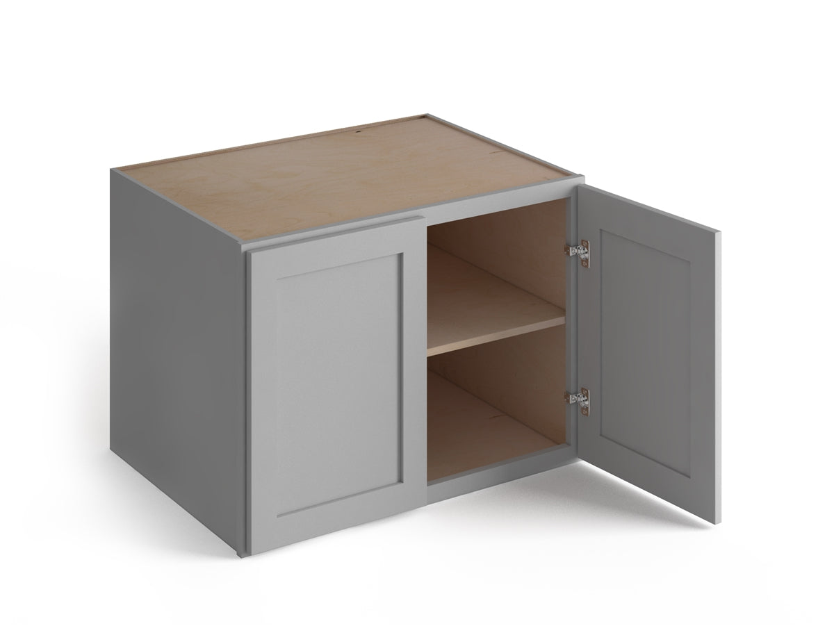 Domain Cabinets WC361824-SFPG-VW Valleywood Shaker 36" x 18" With 2 Doors Gray Wooden Wall Refrigerator Cabinet