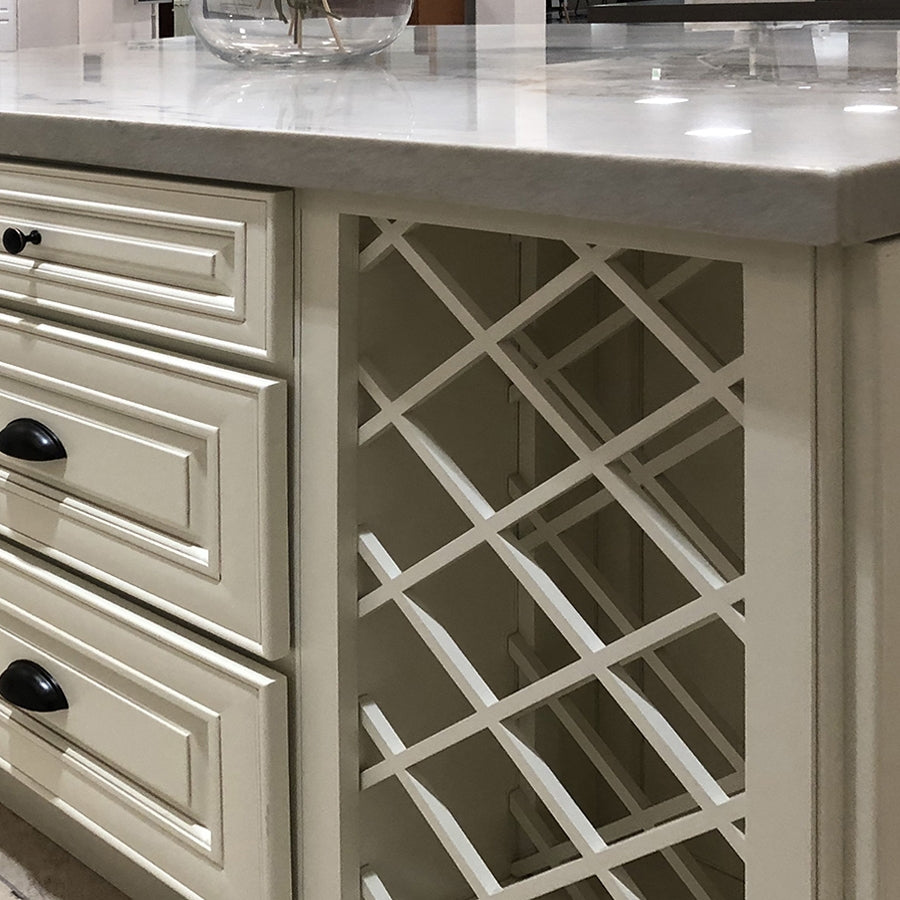 Domain Cabinets WWR3015-KWS-BC Kingston 30" x 15" White Wooden Wine Rack
