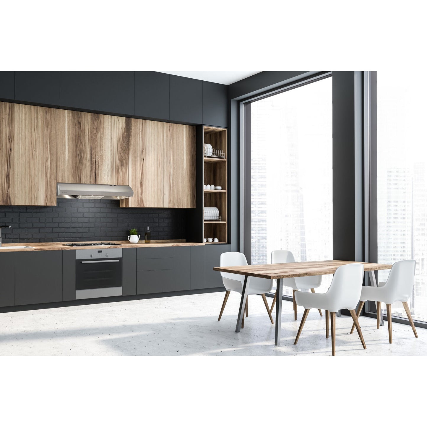 Elica Fusaro 30" Stainless Steel 2-Speed Ducted Undercabinet Range Hood