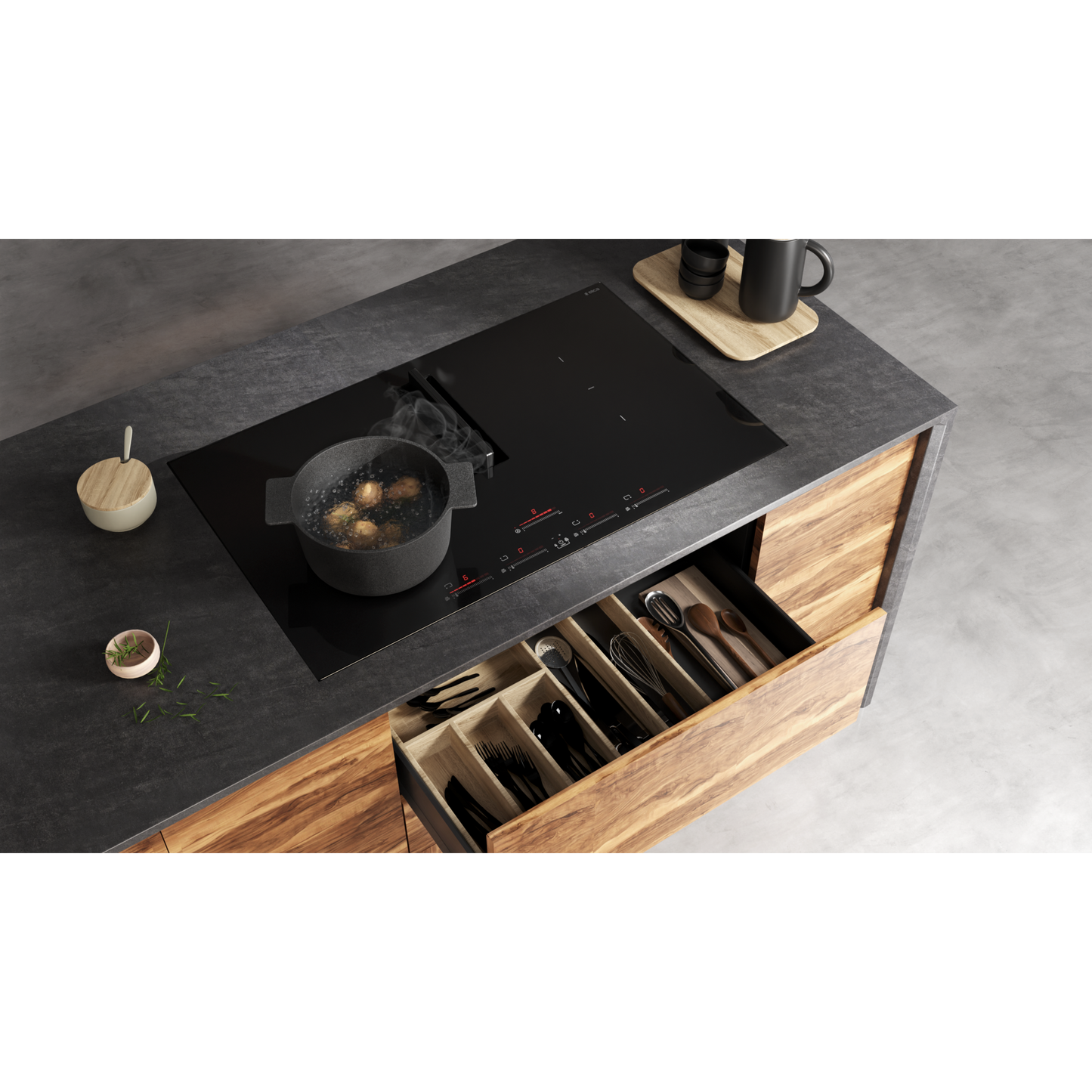 Elica NikolaTesla Flux 36" Black Glass Induction Cooktop